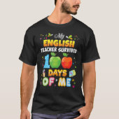 私の英語の生き延び先生100番目のDの100日 Tシャツ (正面)