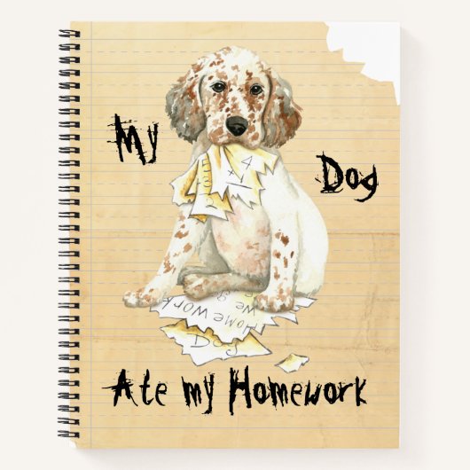 私の英語は宿題食べを設定する ノートブック (正面)