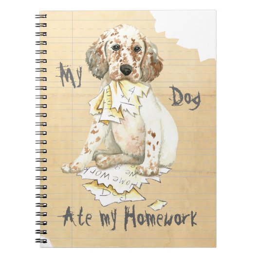 私の英語は宿題食べを設定する ノートブック (正面)