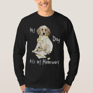私の英語は宿題食べを設定する Tシャツ