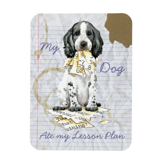 私の英語コッカー私のレッス食べン・プラン・マグネット マグネット (縦)