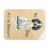 私の英語コッカー食べは宿題マグネット マグネット (横)