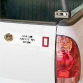 私の英雄について私に尋ねて下さい バンパーステッカー (トラック上)