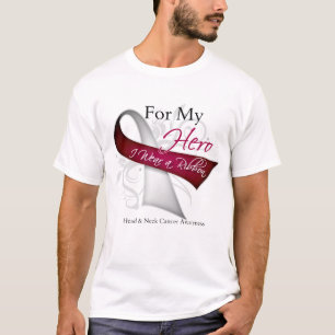 私の英雄のために私はリボンの頭部の首の蟹座を身に着けています Tシャツ