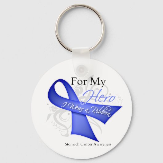 私の英雄のために私はリボン衣服胃がん キーホルダー (正面)