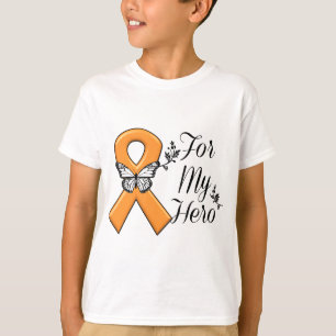 私の英雄のためのオレンジ認識度のリボン Tシャツ