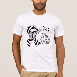 私の英雄のためのシマウマのリボン Tシャツ