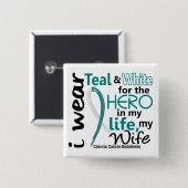 私の英雄のための子宮頸癌・私の妻2 缶バッジ (正面&裏面)