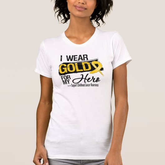 私の英雄のための幼年期の蟹座のリボン Tシャツ (正面)