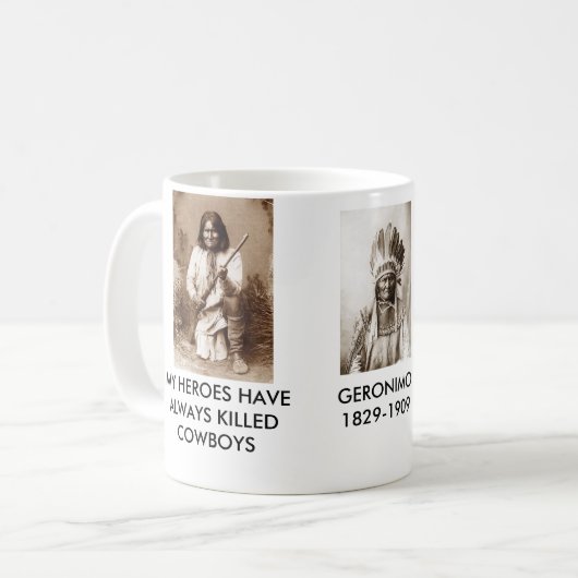 私の英雄はカウボーイを常に殺したありますことが コーヒーマグカップ (正面左)