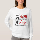 私の英雄は私の天使のメラノーマです Tシャツ (正面)