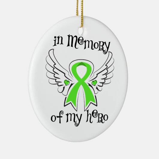 私の英雄エンジェル非ホジキンリンパ腫の記憶で セラミックオーナメント (右)