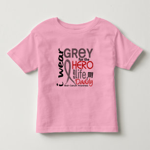 私の英雄2のお父さんの脳腫瘍のための灰色 トドラーTシャツ