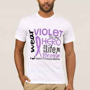 私の英雄2の兄弟のHodgkinのリンパ腫のためのバイオレット Tシャツ