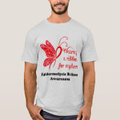 私の英雄- EBのワイシャツのためのリボンを身に着けています Tシャツ (正面)