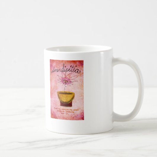 私の茶が私に言う何をSerentipiTEA 2月19日 コーヒーマグカップ (右)