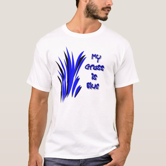私の草は青いです Tシャツ (正面)