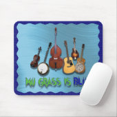 私の草はBLUE-MOUSEPADです マウスパッド (マウス)