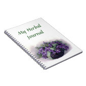 私の草ジャーナル-ヴィンテージのバイオレット ノートブック (右側)