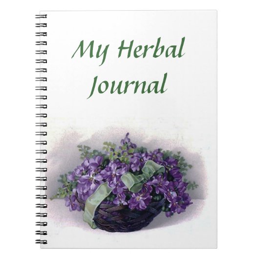 私の草ジャーナル-ヴィンテージのバイオレット ノートブック (正面)