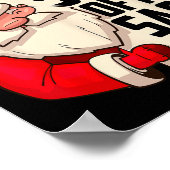 私の荷物の大きさを見て Funny Santa Chr ポスター (角)