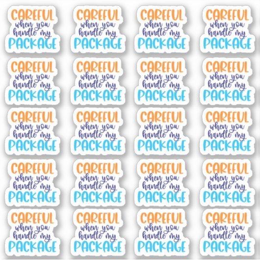 私の荷物を扱う時は気を付けて下さい-ビニールシール シール (正面)