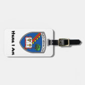 私の荷物を見パーソナライズされたつける郡Armagh IDラベル。 ラゲッジタグ (正面横)