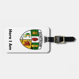 私の荷物を見パーソナライズされたつけるAntrim郡IDラベル。 ラゲッジタグ