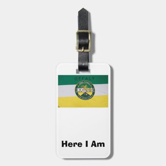私の荷物を見パーソナライズされたつけるOffaly County IDラベル。 ラゲッジタグ (正面縦)