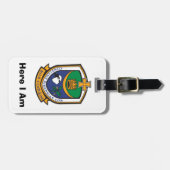 私の荷物パーソナライズされたロズコモン郡IDラベル。 ラゲッジタグ (正面横)