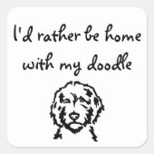 私の落書きのステッカーが付いている家 スクエアシール (正面)