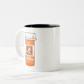 私の薬はスノーボードだ ツートーンマグカップ (正面左)