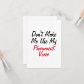 私の薬剤師の声を使わせない カード (正面/裏面インサイチュ)