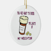 私の薬物の限界を超過することを約あります セラミックオーナメント (右)