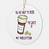 私の薬物の限界を超過することを約あります セラミックオーナメント (左)