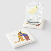 私の虎 ストーンコースター (横)