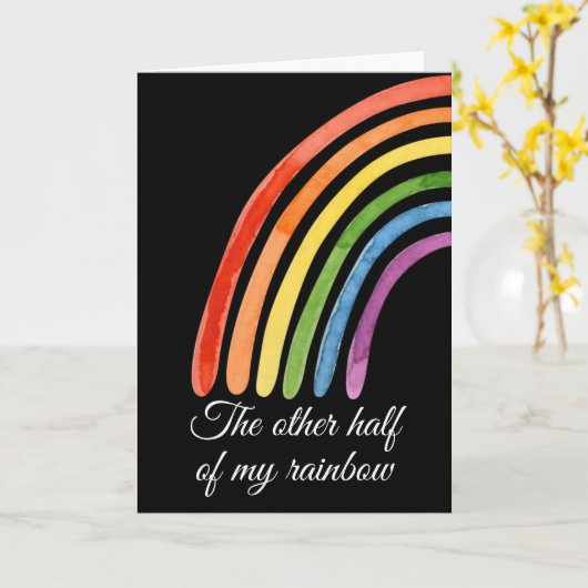 私の虹のもう半分 あなたが私を完成させる カード (黄色い花)