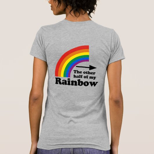 私の虹のもう半分(左)Tシャツ Tシャツ (裏面)