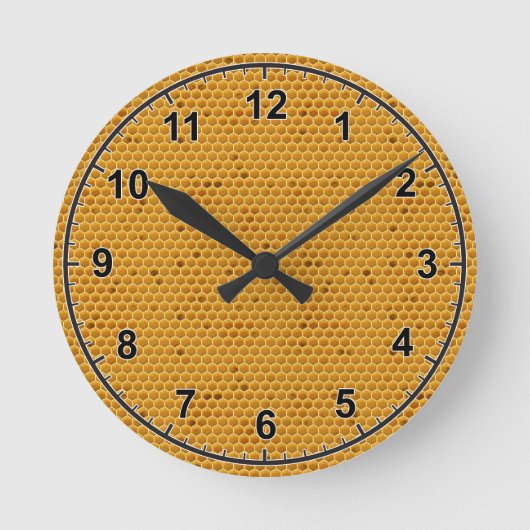 私の蜂蜜があるところ ラウンド壁時計 (正面)