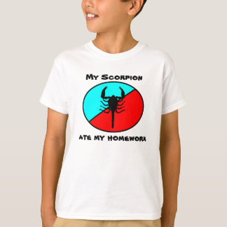 私の蠍は私の宿題を食べました Tシャツ