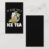 私の血液型はアイスティーアイスティードおもしろいリンカーです 名刺 (正面/裏面)