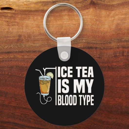 私の血液型はアイスティーアイスティーナースアイスティー キーホルダー (正面)