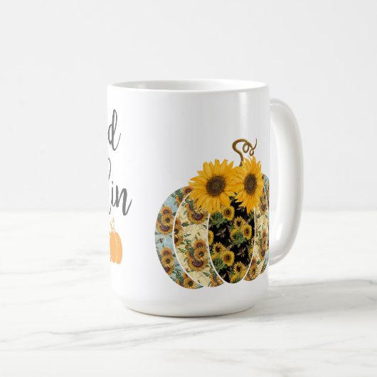 私の血液型はカボチャのスパイスことわざ コーヒーマグカップ (正面右)