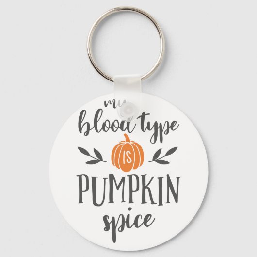 私の血液型はカボチャ・スパイス キーホルダー (正面)