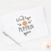 私の血液型はカボチャ・スパイス ラウンドシール (封筒)