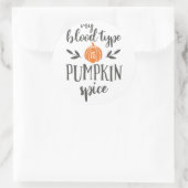 私の血液型はカボチャ・スパイス ラウンドシール (バッグ)