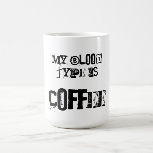 私の血液型はコーヒーです コーヒーマグカップ (中央)
