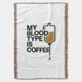 私の血液型はコーヒースローのブランカー スローブランケット (正面縦)