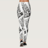 私の血液型はコーヒーブラックグレー レギンス (裏面)