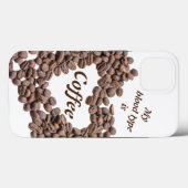 私の血液型はコーヒー好きのカフェイン Case-Mate iPhoneケース (裏面 (横))